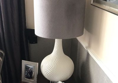 40cm Brushed Silver Drum Lampshade