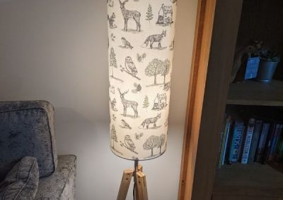 Tall Woodland themed Drum Lampshade